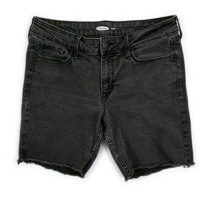 OLD NAVY black Skinny denim cutoff jean shorts size 8
